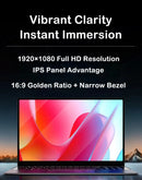 New 15.6 " Laptop Intel Core i9-9880H 32GB RAM 2TB SSD Ultra Slim Gaming Laptop 1920*1080 Windows 11 Office Study Home Use