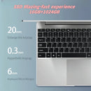 New Ultra Slim Laptop 14.1" 16GB RAM 2TB SSD Intel 4405U Gaming PC 1920*1080 Display Office Study Computer PC Windows 11 Pro