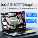 New 15.6 " Laptop Intel Core i9-9880H 32GB RAM 2TB SSD Ultra Slim Gaming Laptop 1920*1080 Windows 11 Office Study Home Use