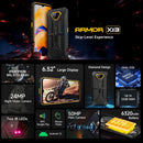 Ulefone Armor X13 Rugged Phone Android 13 Mobile Helio G36 Octa Core 6+64GB 6.52'' Screen 6320mAh Smartphone NFC Global Version