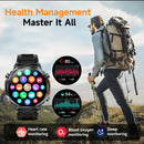 The 2025 new smart watch is equipped with a strong flashlight, supports Bluetooth calls, 1.7-inch HD screen, health monitoring