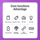 1202 Wireless Bluetooth Speakers Home Outdoor Portable Small Speaker Subwoofer Car Audio Bass MP3 Player Sound System LED Lights
