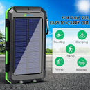 Solar Power Bank 20000mAh Portable Charging Poverbank External Battery Charger Strong Light LDE Light for All Smartphones