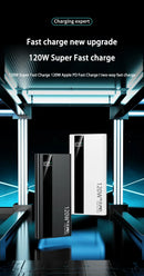 New Power Bank 200000mAh Ultra-large Capacity 120W Super Fast Charge With Digital Display Portable External Battery For phone