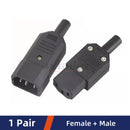 2PCS AC Power Cord Plug Socket Female Male Extension Cable AC-01/02/03/04/05/06 3 Pin Core 10A 250V Pure Copper With Switch Fuse