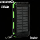 Solar Power Bank 20000mAh Portable Charging Poverbank External Battery Charger Strong Light LDE Light for All Smartphones