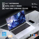 2026 Laptop Core i7 9850H A3950 Portable Laptops Windows 11 Pro 16GB RAM 1TB SSD 1920*1080 HD PC Gaming Computer Notebook Gamer