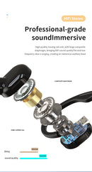 Wireless Bluetooth Earphones HIFI Bass With HD MIC Ear-Hook Earbuds Noise Cancelling Life Waterproof Game Sports Music Headsets