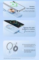 Magnetic Wireless Power Bank 10000mAh Portable PD 20W 3 in 1 Fast Charging External Battery for iPhone 15 14 13 Tel Accessories