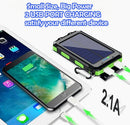 Solar Power Bank 20000mAh Portable Charging Poverbank External Battery Charger Strong Light LDE Light for All Smartphones