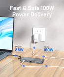 PULWTOP  Laptop Docking Station Dual Monitor with Dual HDMI+DP+Ethernet+SD/TF+USB C Port+Audio+PD for MacBook, Dell, HP