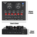 V8 V8S Audio Mixer USB External Headset Microphone Webcast Personal Live Broadcast Sound Card For Phone Computer