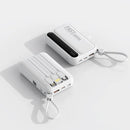 Power Bank 10000mAh 20000mah Large Capacity Built in Cables Intelligent Digital Display Light Portable Battery for Iphone Huawei