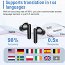 Wireless Earbuds New Real Time Online Headphones with AI Language Translation for Business BT 5.4 TWS Earphone with LED Display