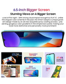Blackview OSCAL FLAT 1C Mobile Phone Android 13, 2GB 32GB Cheap 6.65'' Smartphone, 4700mAh Battery Cell Phone Face Unlocked, 4G