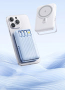 New Magnetic Power Bank 20000mAh Fast Charging Wireless W/ Cables Stand for IPhone Magsafe Powerbank Portable External Battery