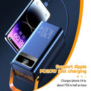 Portable Power Bank 120W 80000mAH Super Fast Charger Large Capacity External Battery Supports Simultaneous Charging of 7 Devices