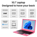 Windows11 Laptop 10.1inch Notebook Computer Learning Laptop Netbook for Kids Men Women (8GB/128GB)