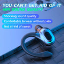 Bluetooth 5.2 Earphone Waterproof Wireless Headphones with Mic Mini Ear Hooks HiFi Stereo Music Earbuds for Phone