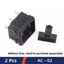 2PCS AC Power Cord Plug Socket Female Male Extension Cable AC-01/02/03/04/05/06 3 Pin Core 10A 250V Pure Copper With Switch Fuse