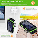 Solar Power Bank 20000mAh Portable Charging Poverbank External Battery Charger Strong Light LDE Light for All Smartphones