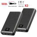 Portable Mobile External Spare Battery 30000mAh or 40000mAh DC Power Bank 5V 12V Vest Cooling Fan Outdoor PowerBank Batteries