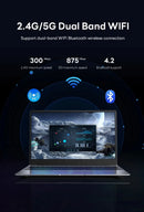 ACEKAMAS 14.1" intel Core i9-10980HK laptop 16GB RAM 1/2TB SSD Portable laptops Windows 11 Pro Office Gaming Notebook computer