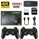 Video Game Console 2.4G Double Wireless Controller 4K HDMI for PS1/SFC/NES TV & PC 20000 Games 64GB Retro Children's Christmas